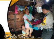 Patroli Daerah Rawan Banjir, Polsek Bangko Data Warga Terkena Banjir dan Serahkan Bantuan