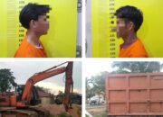 Polres Rohil Tangkap 6 Orang dan Sita Alat Berat Pengambil Tanah Urug di Balam
