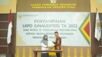 Bupati Rohil Serahkan LKPD Unaudited ke BPK Riau 