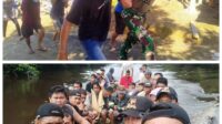 Aksi Heroik Satgas Pamtas Yonarmed 10/ Bradjamusti, Bersama Warga Cari Jenazah Tenggelam di Sungai