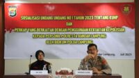 Kunjungi Polresta Bandar Lampung, Bidkum Polda Lampung Sosialisasikan Undang Undang Nomor 1 Tahun 2023