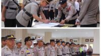 Kapolres Rohil Pimpin Upacara Sertijab Kasat Intelkam, 4 Kapolsek dan Kenal Pamit