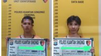 Sikat Peredaran Sabu di Pasar Benai,  2 Pria di Cucian Mobil Diringkus Tim Mata Elang Polres Kuansing