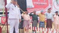 Inspektur Upacara H.Samsari.AS HUT RI di Desa Palas Kec : Pangkalan Kuras Meriah