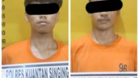 Masuk dari Pentilasi Rumah Dapur dan Maling 4 HP Android, 2 Pemuda Diringkus Satreskrim Polres Kuansing