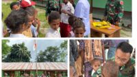 Memperingati Hari Dokter Nasional Satgas Yonif 122/TS Gelar Sosialisasi dan Pelayanan Kesehatan di Kampung Waris Papua