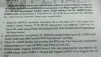 Masyarakat Teluk Mega Laporkan Dugaan Penyelewengan Dana BUMDes, PH : Prosesnya dalam Lidik