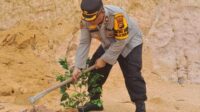 Rakorbin SDM dan PNS Polri Tahun 2023,, Polres Rohil Bersama Polsek Jajaran Tanam 247 Pohon