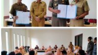 Kasat Pol PP Rohil H. Syafnurizal Gelar Acara Sertijab Dua Kepala Bidang, Mutasi Ke Damkar 