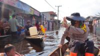Kapolres Rohil Cek 21 Lokasi TPS yang Terendam Banjir