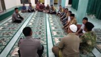 Ba’da Shalat Maghrib Berjamaah di Masjid Nurul Iman Bagan Nibung, Polsek Simpang Kanan Sampaikan Pesan Pemilu Damai