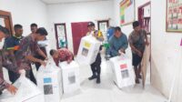 Polsek Rantau Kopar Pamwal 10 Kotak Suara Pemilu 2024 dari PPS ke TPS