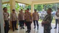Cek Satgas Pam dan Rapat Pleno Perhitungan Perolehan Suara Pemilu 2024, Kapolres Kuansing Kunjungi PPK Pangean