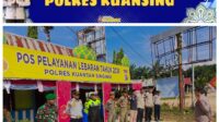 Tim Satgas Posyan Ops Ketupat LK 2024 Polres Kuansing Gelar Apel Pagi 