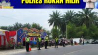 Satgas Pos Pam Perbatasan Bagan Batu Ops Ketupat LK 2024 Polres Rohil Gatur Lalin 