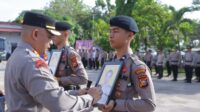 Satu Perwira Polres Inhu Naik Pangkat Pengabdian, Dua Bintara Dipecat 