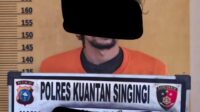 Dilaporkan Masyarakat Edarkan Sabu, Pria Gondrong Diringkus Sat Res Narkoba Polres Kuansing di Desa Giri Sako 