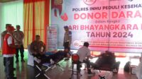 Donor Darah Hari Bhayangkara, Polres Inhu Berhasil Kumpulkan 45 Kantong