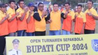 Penutupan Turnamen Sepakbola Bupati Cup 2024 di Pujud Berlangsung Meriah 