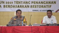 Tim Bidkum Polda Riau Sosialisasi Undang-undang Tindak Pidana Restoratif di Polres Inhu 