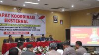 Jelang Operasi Mantap Praja LK 2024, Polres Inhu Gelar Rapat Eksternal, Ini Paparan Kapolres 
