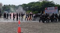 Simulasi Sispamkota, Tim Gegana Berhasil Jinakkan Bom di Halaman Kantor KPU Inhil 
