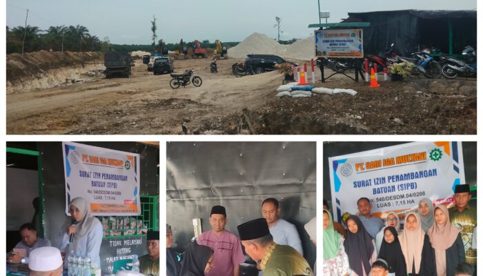 Kantongi SPIB, Usaha Pengolahan Pasir Cuci PT Sari Iga Mulyani Diresmikan Lurah Cempedak Rahuk