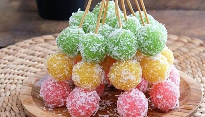 Unik dan Enak Resep 👇👇 Sate Bola Singkong Pelangi