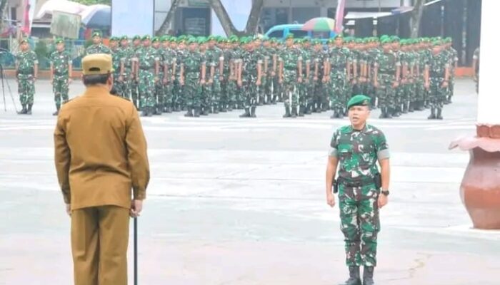 Sambut Personel Yonif TP 850/SC, Wabup Hendrizal Percaya Stabilitas dan Keamanan di Inhu Semakin Kuat