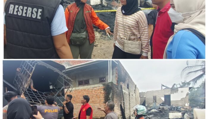 Breaking news, Camat Bangko Anggie Yuwana Tinjau Lokasi Kebakaran di BTN