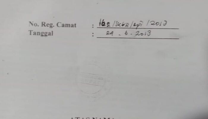 Berita Kehilangan Surat Tanah Atas Nama Habibah Harun