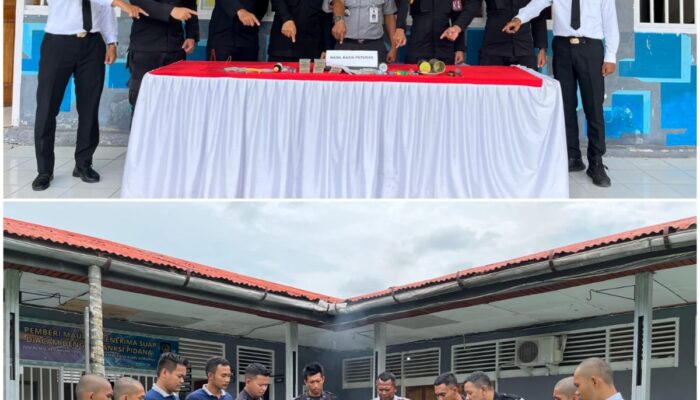 Cegah Gangguan Kamtib, Lapas Selatpanjang Geledah Kamar Hunian, Test Urine Acak Petugas dan WBP