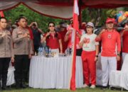 Kapolres Singkawang Hadiri Senam Bersama dan Pembukaan Permainan Tradisional Sambut HUT Ke-80 RI