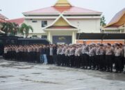 1.687 Personel Gabungan Ikuti Apel Kesiapan Pengamanan Aksi Unjuk Rasa Mahasiswa di Pekanbaru
