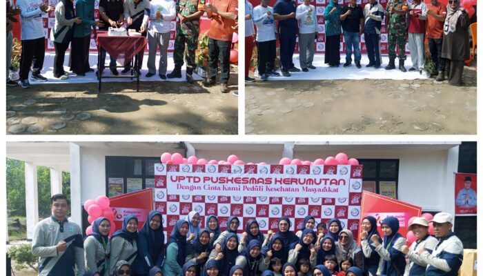 Semarak HUT ke-26 Pelalawan, UPTD Puskesmas Kerumutan Adakan Senam Sehat Bersama