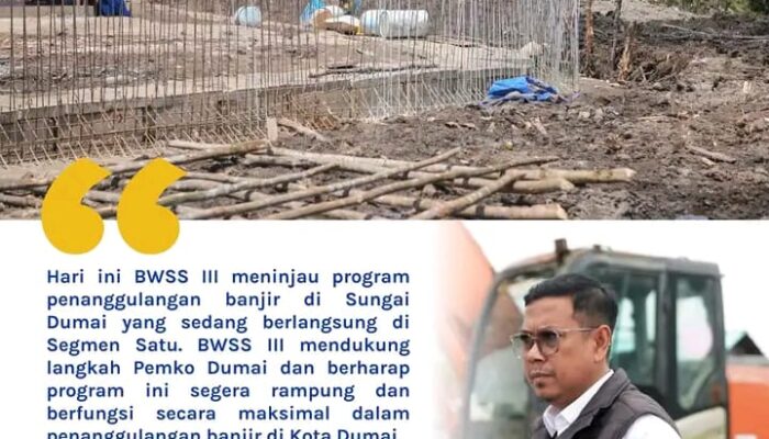 Tim BWSS III beserta Dinas PU, Tinjau Pengerjaan Program Penanggulangan Banjir di Kota Dumai