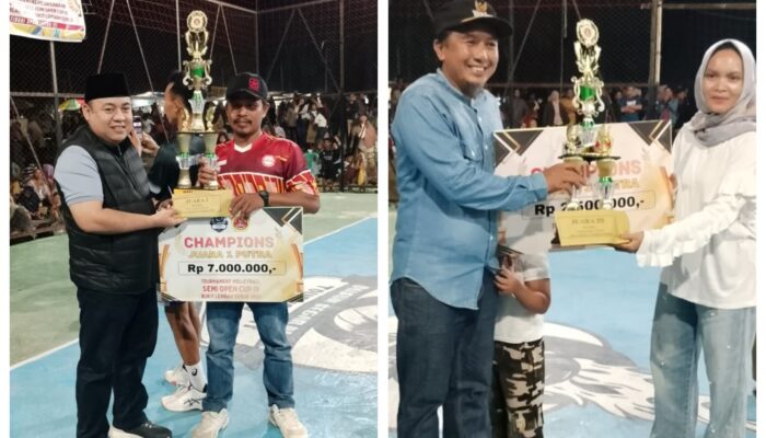 Tim Voli Armes Muda Bukit Lembah Subur Tumbangkan Club Voli Amel Terbangiang