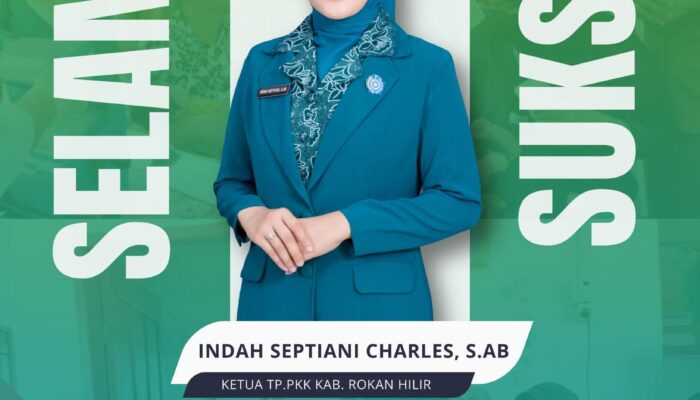 Indah Septiani Charles Dilantik sebagai Ketua TP PKK Rohil, Wahyu Anda Ris dan Heri Syahputra Beri Dukungan 