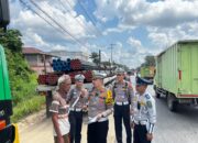 Update Ops Lilin LK 2025 Polres Inhu, Satlantas Tertibkan Kendaraan Angkutan Barang Sumbu 3 