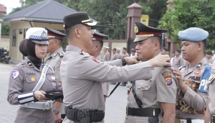 Kapolres Inhu Pimpin Sertijab Kasat Binmas dan Kapolsek Peranap 