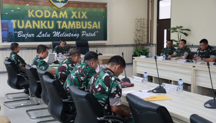 Perkuat Reformasi Birokrasi, Kodam XIX/TT Gelar Rakor Tim Penilai Internal WTRB/ZI