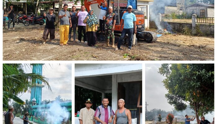 Tindak Lanjuti Arahan Presiden, Lurah Banjar XII Pimpin Goro, PT RMP Pinjamkan Alat Berat 