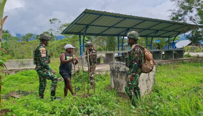 Komsos Kewilayahan Satgas Yonif 521/DY Pererat Silaturrahmi dan Dukung Ketahanan Pangan Budidaya Ikan di Distrik Kobakma
