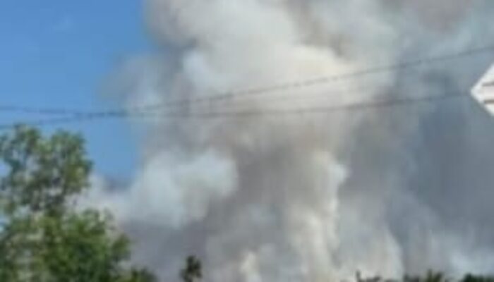 Lahan Koperasi RTBS di Desa Merbau Terbakar, Asap Mengepul Tebal Warga Ketakutan 