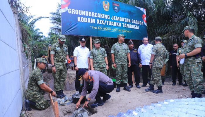 Polresta Pekanbaru Amankan Ground Breaking Jembatan Garuda Kodam XIX/Tuanku Tambusai
