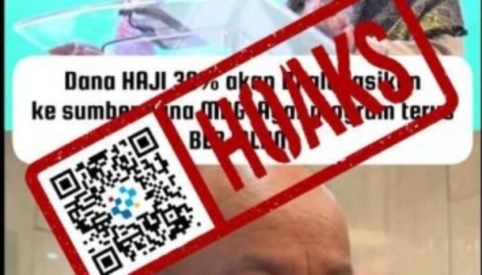 [HOAKS] Dana haji akan Dialokasikan untuk MBG