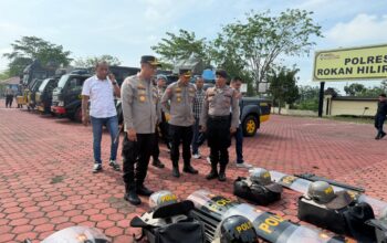 Hadapi Situasi Nasional, Kapolres Rohil Cek Sarpras Dalmas