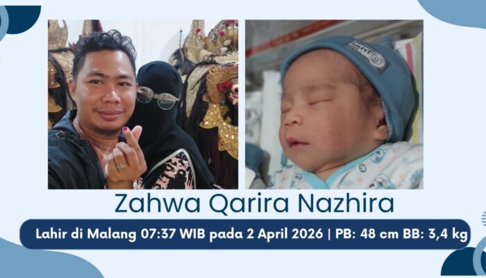 Kabar Bahagia, Andre Hariyanto Dikaruniai Anak Perempuan, Diberinya Nama ‘Zahwa Qarira Nazhira’