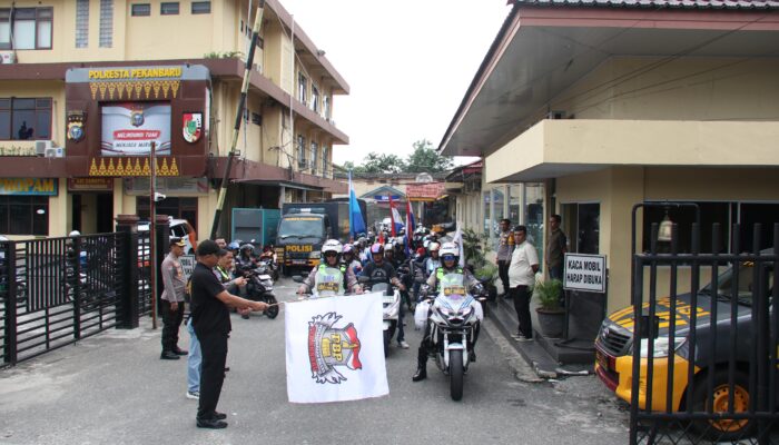 Polresta Pekanbaru Gelar Sabuk Kamtibmas Bertema SUNMORI, Libatkan Komunitas Motor Jaga Kondusifitas Kota