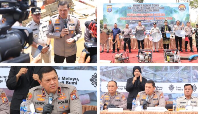 Operasi PETI Polda Riau: 29 Kasus Terbongkar, 1.167 Rakit Tambang Ilegal Dimusnahkan